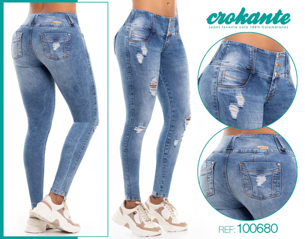 Jeans PUSH UP denim Crokante