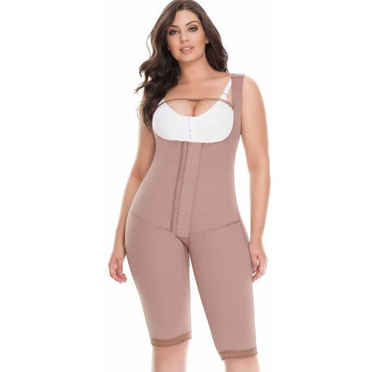 Guaina Modellante al Ginocchio Alta Compressione con Copertura Schiena - Fajate F186