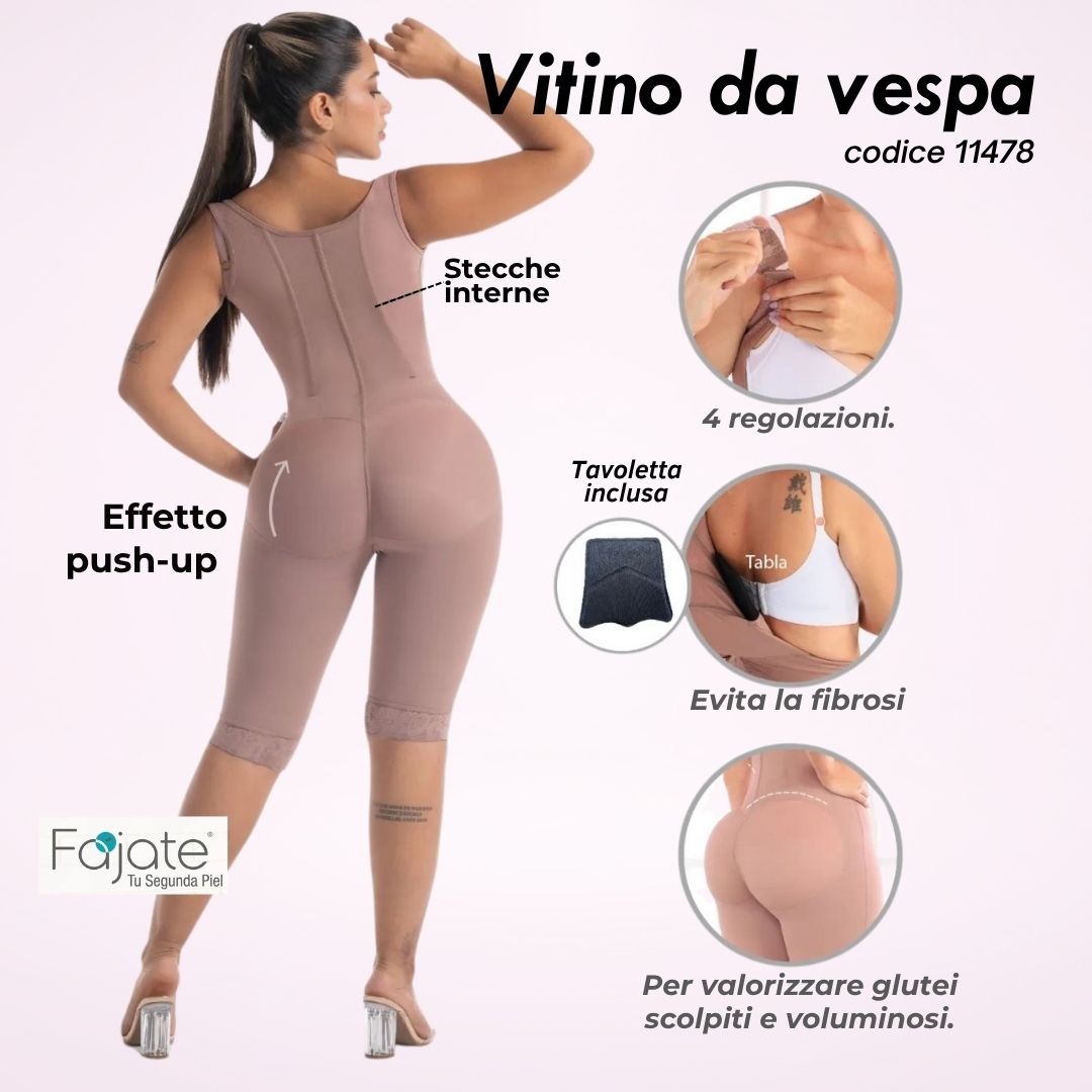 Guaina Ultra-Modellante Alta Compressione con Stecche F478