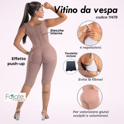 Guaina Ultra-Modellante Alta Compressione con Stecche F478