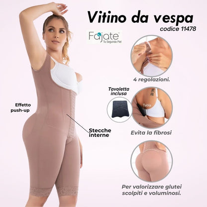Guaina Ultra-Modellante Alta Compressione con Stecche F478
