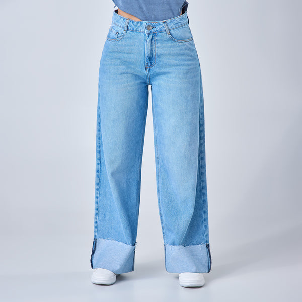 Jeans Colombiano Stilo Wide Leg Tiro Alto ⭐⭐⭐⭐⭐ 2672