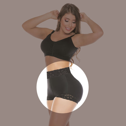Culotte Push-Up, Alta Compressione Senza Imbottiture  331c Nero