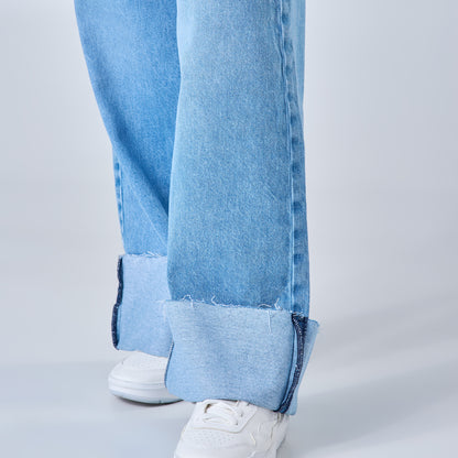 Jeans Colombiano Stilo Wide Leg Tiro Alto 2672