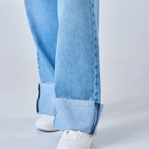 Jeans Colombiano Stilo Wide Leg Tiro Alto ⭐⭐⭐⭐⭐ 2672