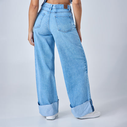 Jeans Colombiano Stilo Wide Leg Tiro Alto 2672