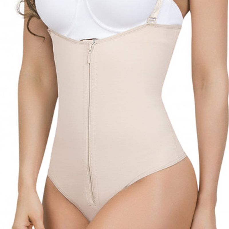 Body Modellante Strapless Alta Compressione Powernet con Perizoma - Fajas MariaE 9103