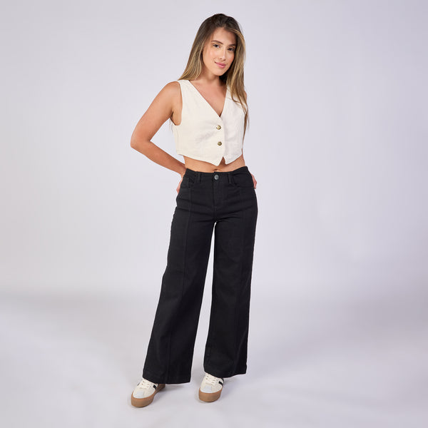 Jeans Colombiano Stilo Wide Leg Tiro Alto ⭐⭐⭐⭐⭐ 2669