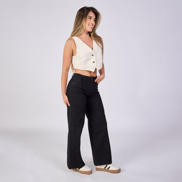 Jeans Colombiano Stilo Wide Leg Tiro Alto ⭐⭐⭐⭐⭐ 2669