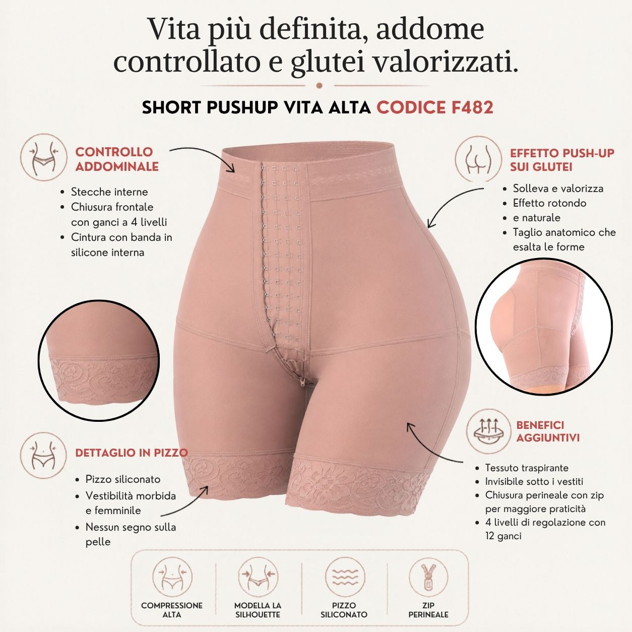 Short Push-Up Modellante (Non Imbottito) F482