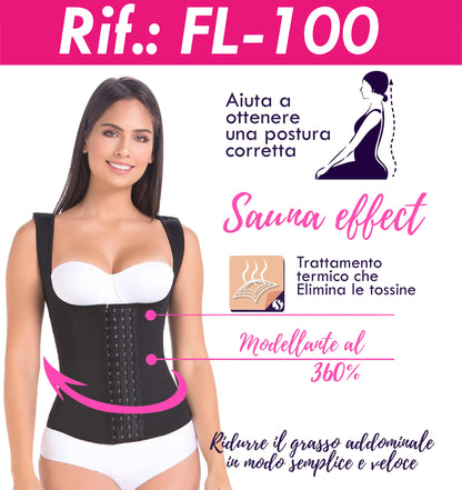 Gilet Modellante in Lattice Alta Compressione, Effetto Termico - Siluet FL100