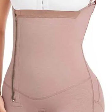 F021 Guaina Modellante Short Strapless, Alta Compressione Push-Up - Fajate